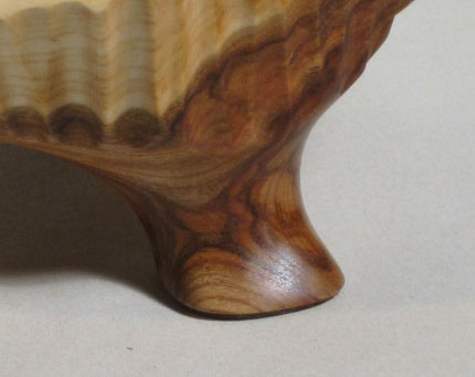 Carved Cherry Bowl 'Cherry Butte 2' - Closeup