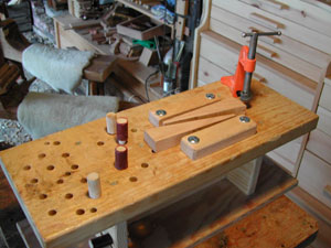 Wedge Clamps on Mini Bench