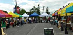 Manistique Farmers Market booths