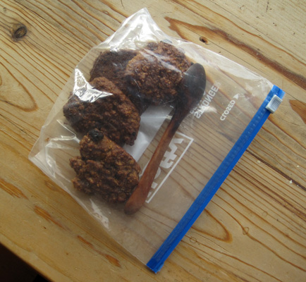 hiking cookies in ziplock bag