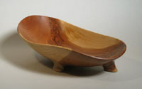 Wavelet - Cherry Bowl carved by Steve Schmeck
