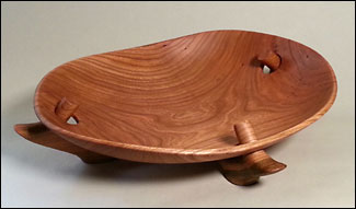 Wild Black Cherry carved bowl