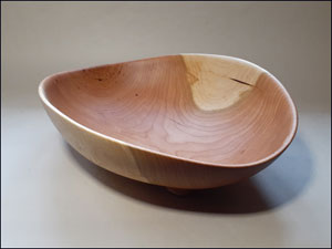 'Cherry Delight' hand carved black cherry bowl by Steve Schmeck