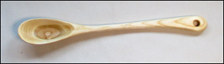 Hand-carved Black Cherry Spoon