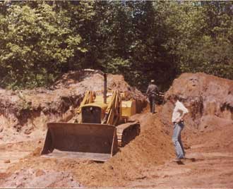 bulldozer moving dirt