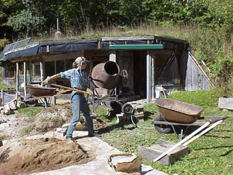 mixing cement for GH foundation