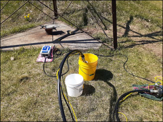 Pump bucket test