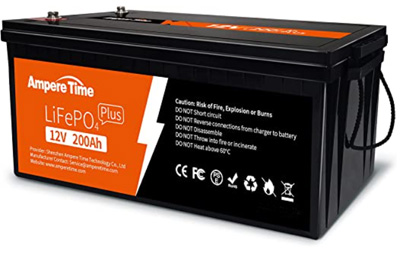 AmpereTime 200Ah 12-volt LiFePo4 Battery