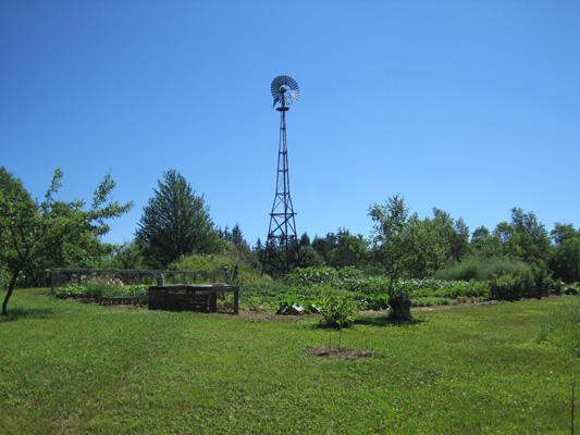 garden orchard windmill July