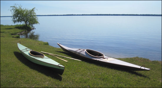Two kayaks at Indian Lake