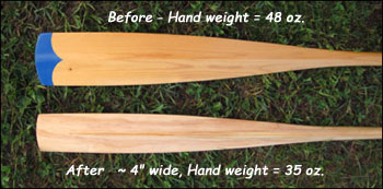 New oar blade shape