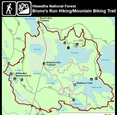 Bruno's Run trail map