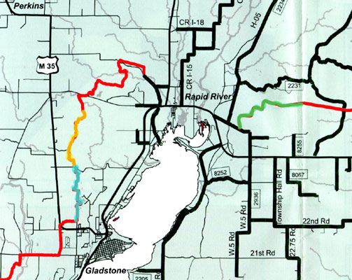 Rapid River snowmobile map