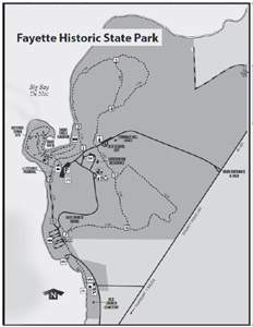 Fayette State Park map