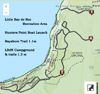 Little Bay de Noc Rec Area map