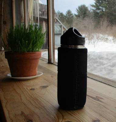 finished kozie on insulated water bottle