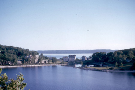 Fayette from cliff, 1950's