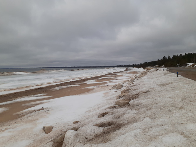 Thompson beach shoreline 3-18-22