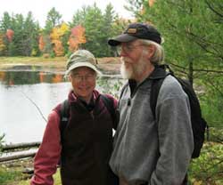 Sue & Steve on NCT hike at the Ponds