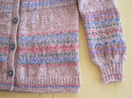 hand knit sweater detail sue robishaw
