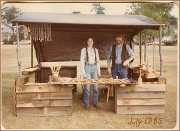 Sue & Steve at art fair, July 1985
