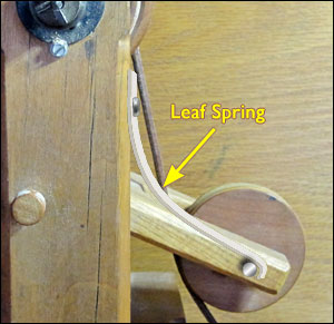 leaf spring for belt tensioner