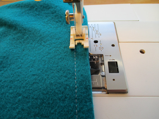 sewing seams fleece pants